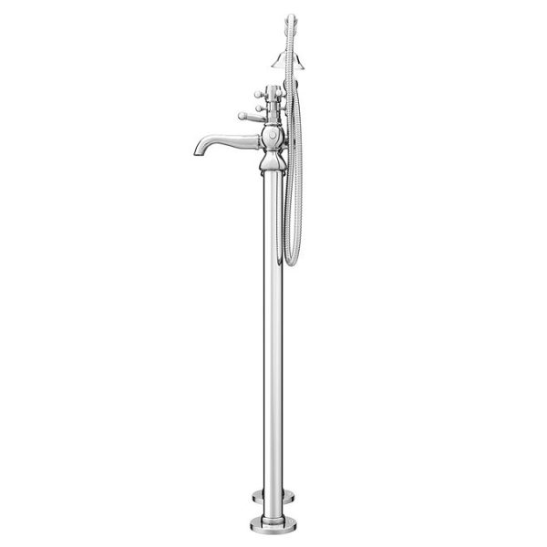 Chatsworth 1928 Traditional Crosshead Freestanding Bath Shower Mixer Tap - Image 6