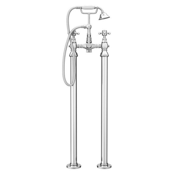 Chatsworth 1928 Traditional Crosshead Freestanding Bath Shower Mixer Tap - Image 2