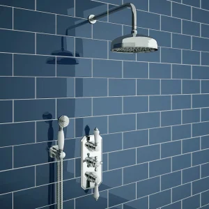 Trafalgar Traditional Triple Thermostatic Shower Package with Head + Handset