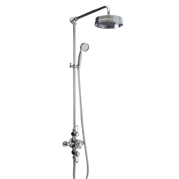 Trafalgar Triple Exposed Thermostatic Shower Valve + Luxury Rigid Riser Kit - Image 4