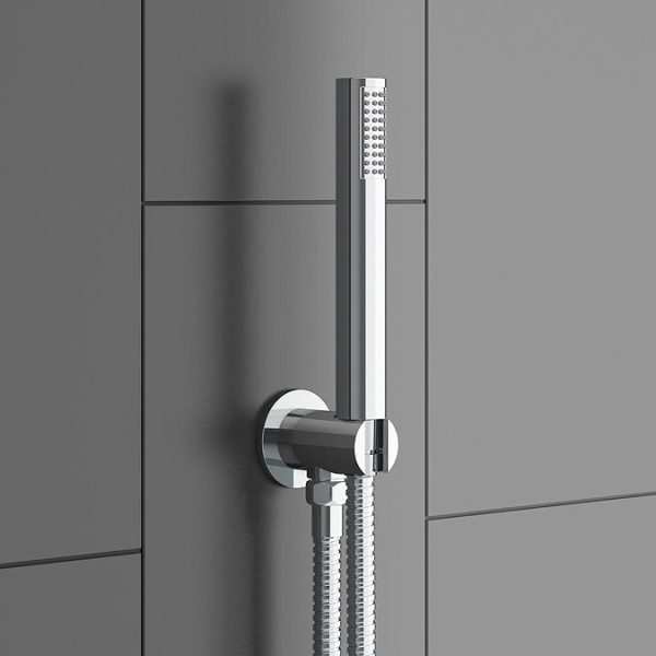 Trafalgar Triple Concealed Shower Valve incl. Outlet Elbow, Handset & Curved Arm with Fixed Head - Image 4