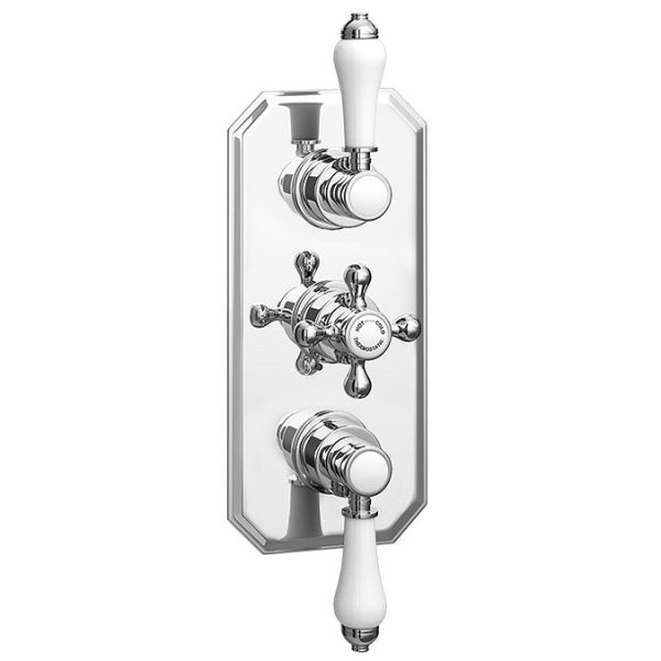 Trafalgar Triple Concealed Shower Valve incl. Outlet Elbow, Handset & Curved Arm with Fixed Head - Image 5