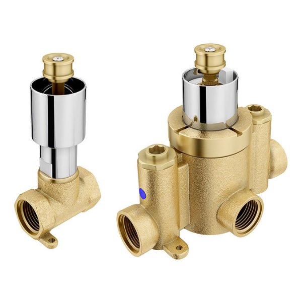 Trafalgar Concealed Individual Stop Tap + Thermostatic Control Valve with with Slider Rail Kit - Image 5