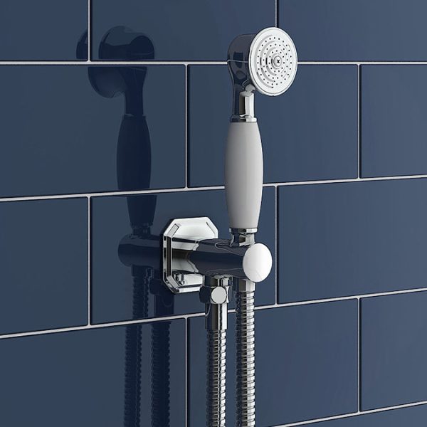 Trafalgar Traditional Concealed Individual Diverter + Thermostatic Control Valve with Handset + 8" Shower Head - Image 6