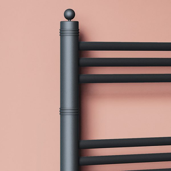 Keswick Anthracite Traditional 500 x 1200mm Heated Towel Rail - Image 3