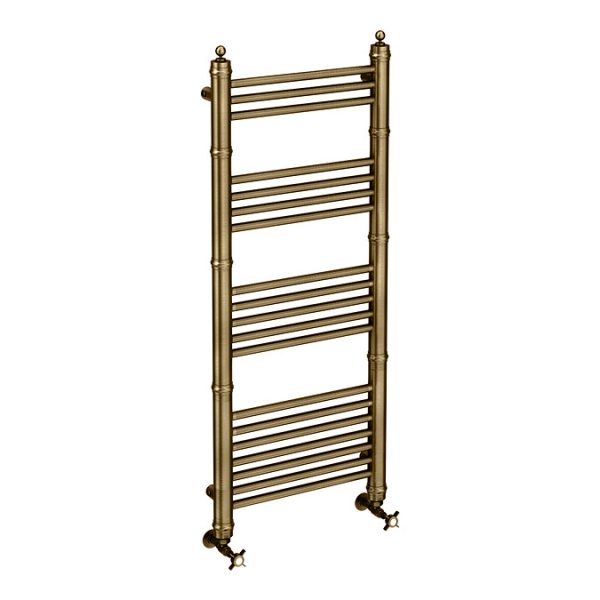 Keswick Antique Brass Traditional 500 x 1200mm Heated Towel Rail - Image 2