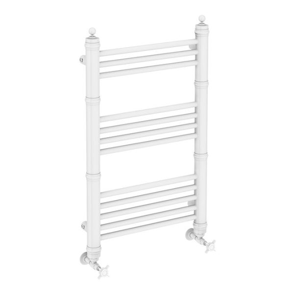 Keswick White Traditional 500 x 800mm Heated Towel Rail - Image 3