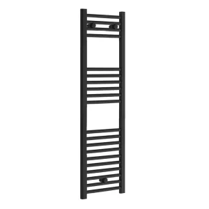 Toreno Black W300 x H1200mm Heated Towel Rail   Straight