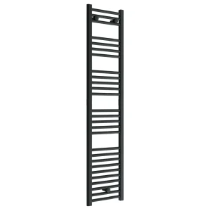 Toreno Black W300 x H1600mm Heated Towel Rail   Straight