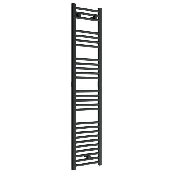 Toreno Black W300 x H1600mm Heated Towel Rail   Straight