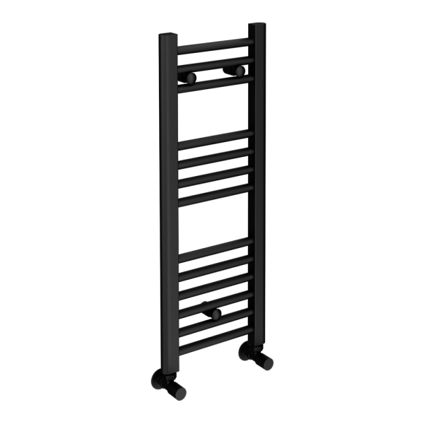 Toreno Black W300 x H800mm Heated Towel Rail   Straight