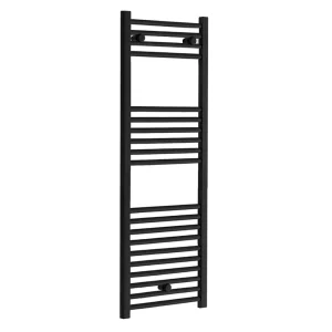 Toreno Black W400 x H1200mm Heated Towel Rail   Straight