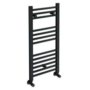 Toreno Black W400 x H800mm Heated Towel Rail   Straight