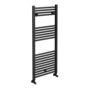 Toreno Black W600 x H1200mm Heated Towel Rail   Straight