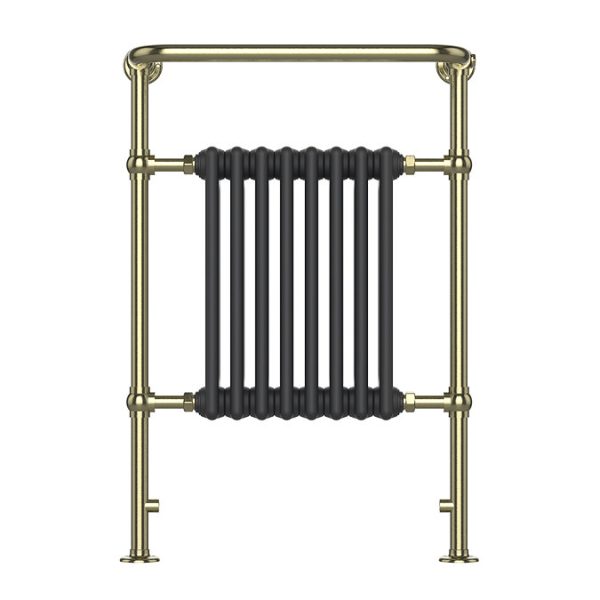 Chatsworth Savoy Traditional Heated Towel Rail Radiator (Brushed Brass & Anthracite Grey) - Image 5