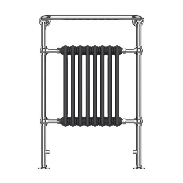 Chatsworth Savoy Traditional Heated Towel Rail Radiator (Chrome & Anthracite Grey) - Image 4