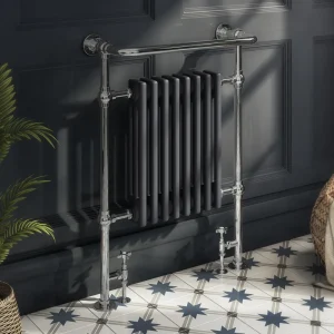 Chatsworth Savoy Traditional Heated Towel Rail Radiator (Chrome & Anthracite Grey)