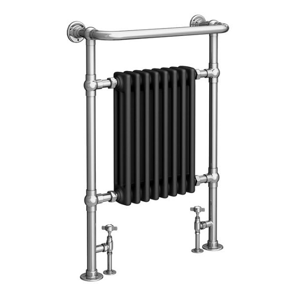 Chatsworth Savoy Traditional Heated Towel Rail Radiator (Chrome & Anthracite Grey) - Image 3
