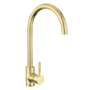 Rangemaster Aquatrend Single Lever Kitchen Mixer Tap   Brushed Brass