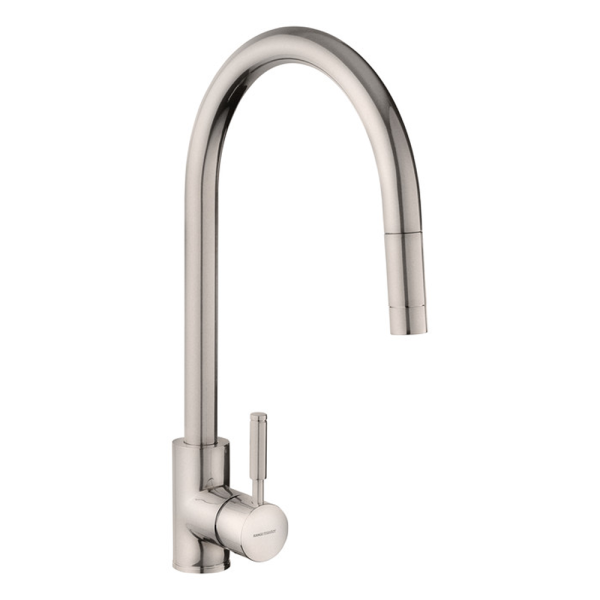 Rangemaster Aquatrend Single Lever Brushed Pull Out Kitchen Mixer Tap