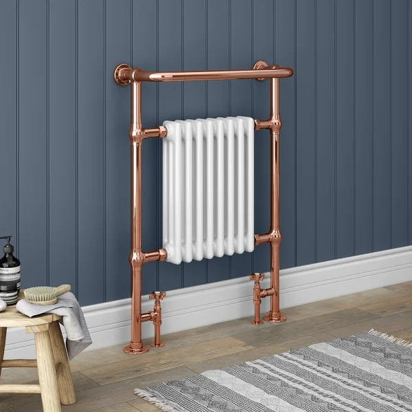 Chatsworth Savoy Rose Gold Traditional Heated Towel Rail Radiator