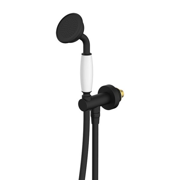 Trafalgar Matt Black Shower with Concealed Valve, Wall Mounted 8" Head + Handset - Image 5
