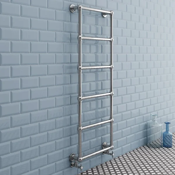 Chatsworth Wall Mounted Towel Rail 1550 x 600mm   Chrome
