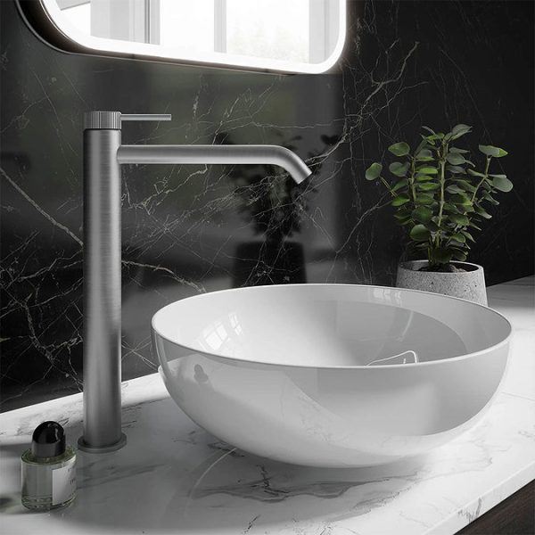 Crosswater 3ONE6 Stainless Steel Tall Mono Basin Mixer Tap - Image 2