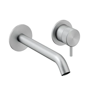 Crosswater 3ONE6 Stainless Steel Wall Mounted 2 Hole Set Basin Mixer
