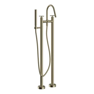 Heritage Salcombe Floor Standing Bath Shower Mixer   Brushed Brass