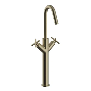 Heritage Salcombe Tall Basin Mixer   Brushed Brass