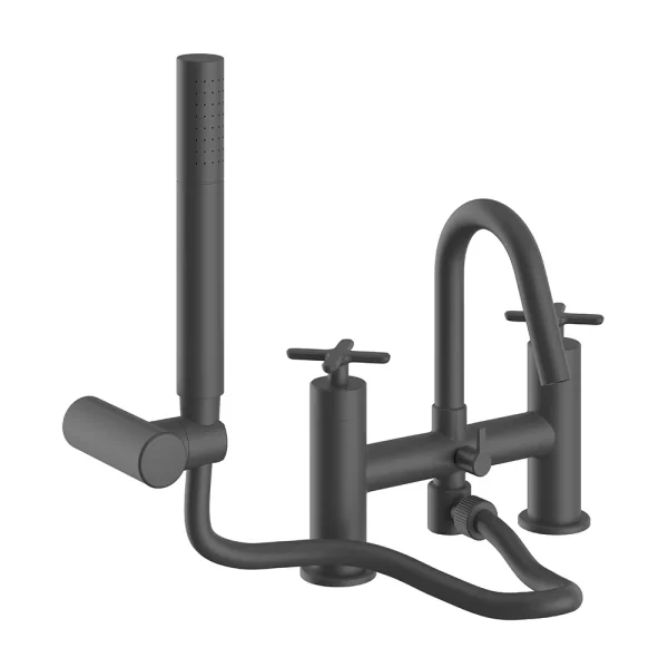 Heritage Salcombe Bath Shower Mixer   Matt Black