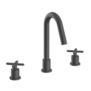 Heritage Salcombe 3 Taphole Basin Mixer   Matt Black