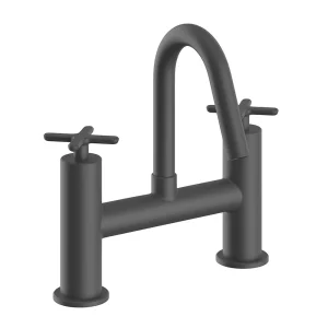 Heritage Salcombe Bath Filler   Matt Black