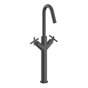 Heritage Salcombe Tall Basin Mixer   Matt Black