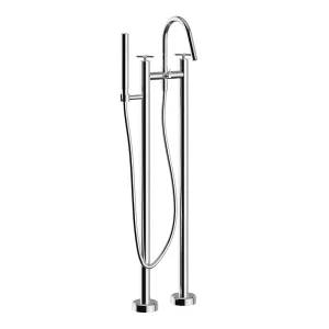 Heritage Salcombe Floor Standing Bath Shower Mixer   Chrome