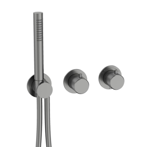 Crosswater Module 3ONE6 Stainless Slate 2 Outlet 2 Handle Shower Valve with Hand Shower + Concealed Valve