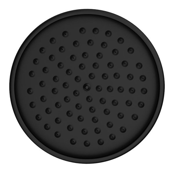 Trafalgar Matt Black Dual Exposed Shower Valve with Rigid Riser Kit, 200mm Round Apron Head, Handshower & Diverter - Image 6