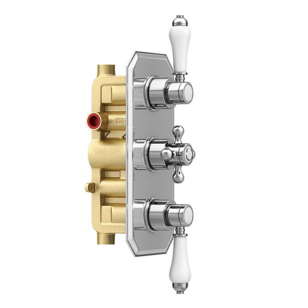 Trafalgar Traditional Dual Shower Heads with Concealed Valve - Image 6