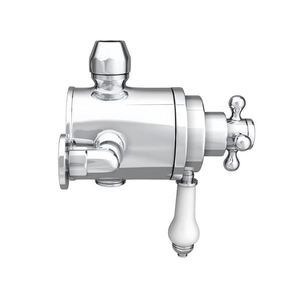 Trafalgar Traditional Luxury Rigid Riser Kit with Diverter + Dual Exposed Shower Valve - Image 2