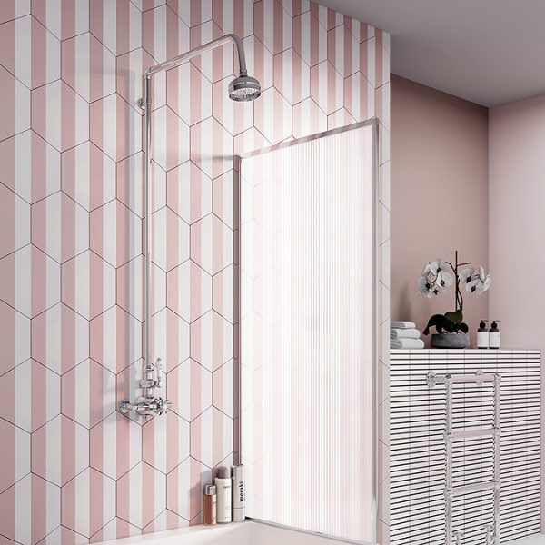 Trafalgar Traditional Twin Exposed Thermostatic Shower Valve with Rigid Riser Chrome - Image 5