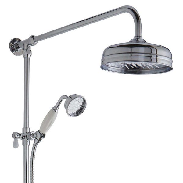 Hudson Reed Topaz Triple Thermostatic Shower Valve with Rigid Riser Kit & Bath Spout - Image 4