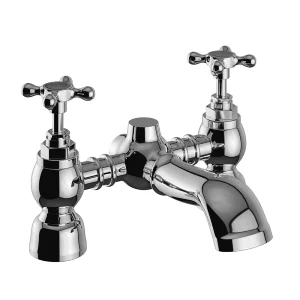 Heritage Trinity Bath Filler   Chrome