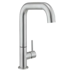 Crosswater   Cucina Tube Side Lever Kitchen Mixer   Stainless Steel