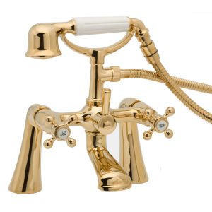 Deva Tudor Bath Shower Mixer   Gold