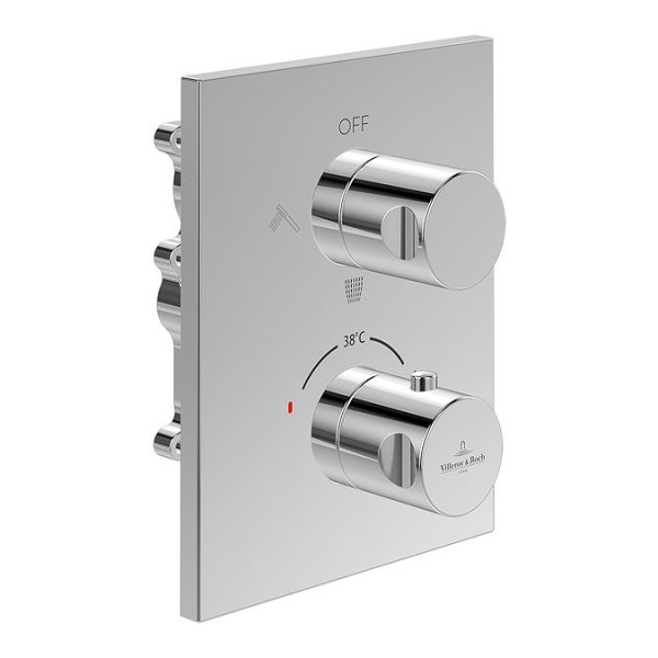 Villeroy & Boch Round 3 Way Complete Bath and Shower Set with Fixed Head, Handset and Overflow Filler Chrome - Image 3