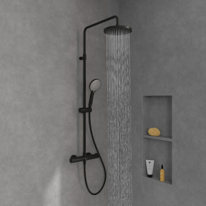 Villeroy and Boch Universal Thermostatic Mixer Shower System   Matt Black