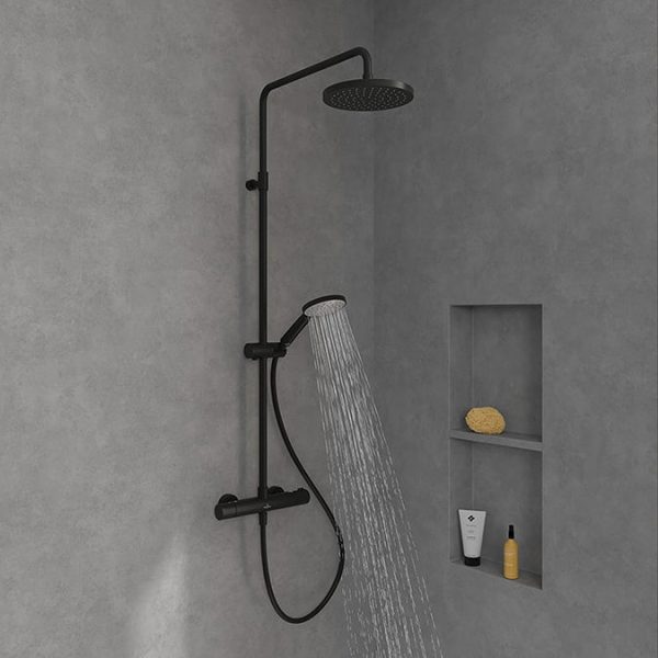 Villeroy and Boch Universal Thermostatic Mixer Shower System   Matt Black - Image 6