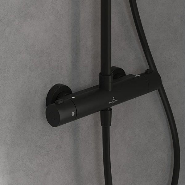 Villeroy and Boch Universal Thermostatic Mixer Shower System   Matt Black - Image 2