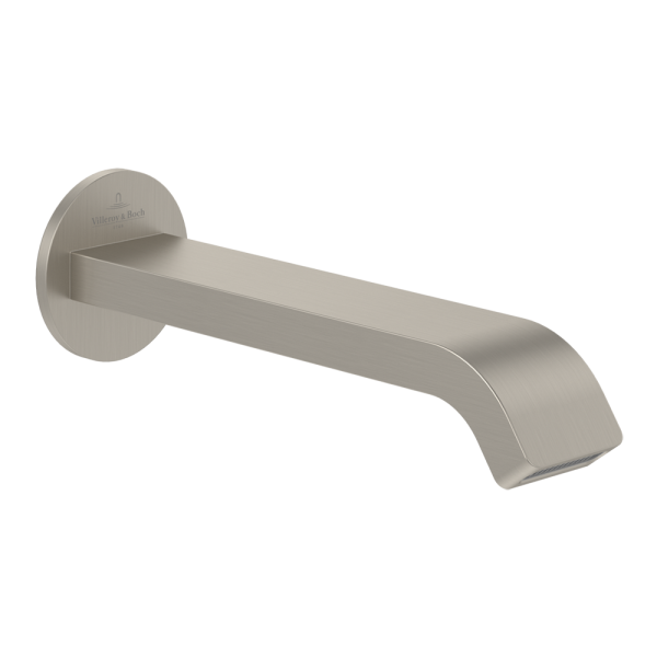 Villeroy and Boch Dawn Wall Mounted Bath Spout   Brushed Nickel Matt